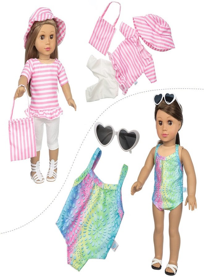 BDDOLL 23 Pcs 18 Inch Girl Doll Clothes and Accessories for 18 Inch Doll Dress with Our Generation Dolls Including 10 Complete Sets of Clothing Outfits - Image 4
